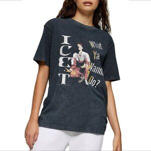 And Finally Top Shop Ice T What Ya Wanna Do graphic t-shirt gray new Medium